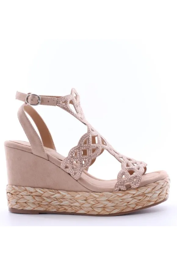 Wcubed Sandalo zeppa 46035 Beige