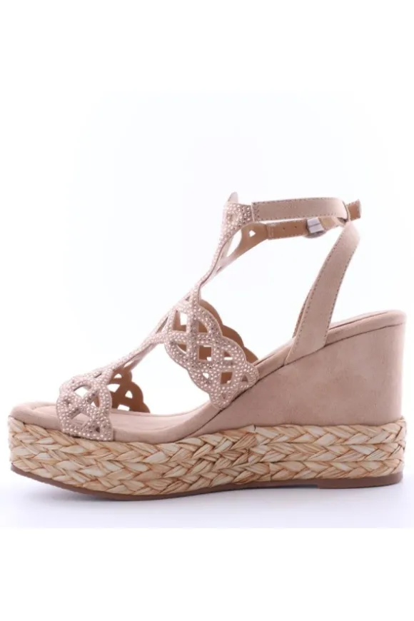 Wcubed Sandalo zeppa 46035 Beige