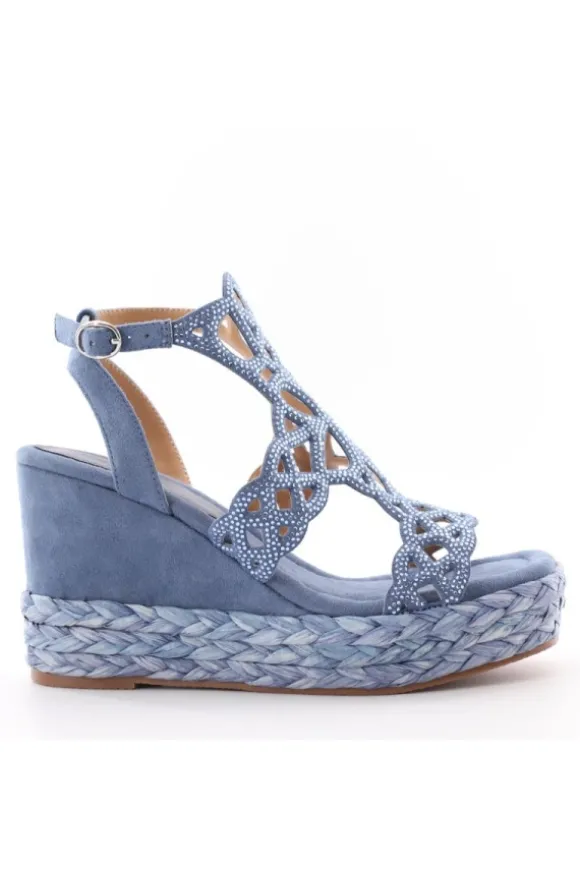 Wcubed Sandalo zeppa 46035 Blu