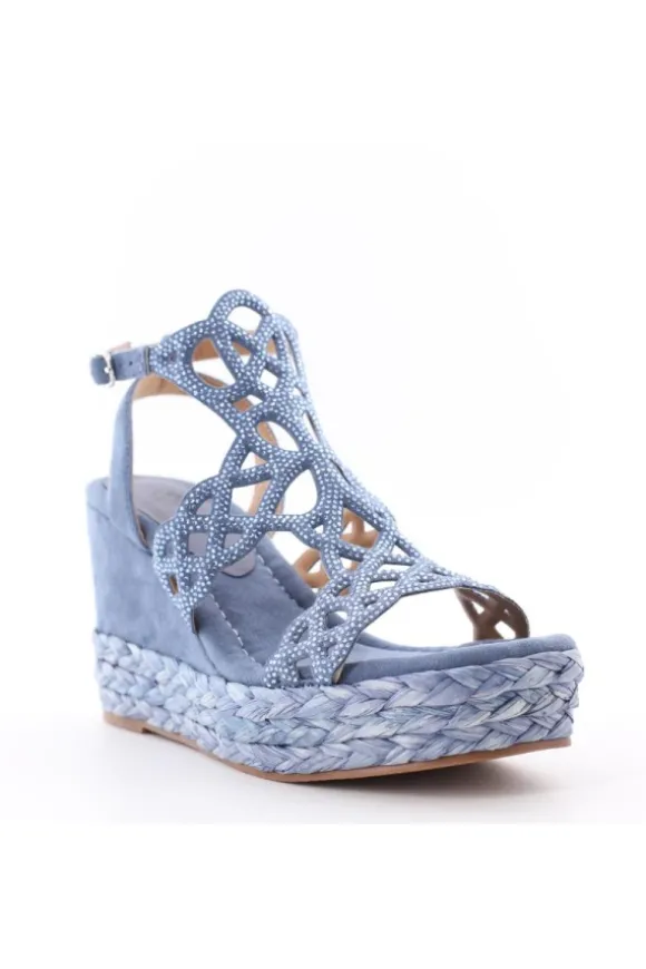 Wcubed Sandalo zeppa 46035 Blu