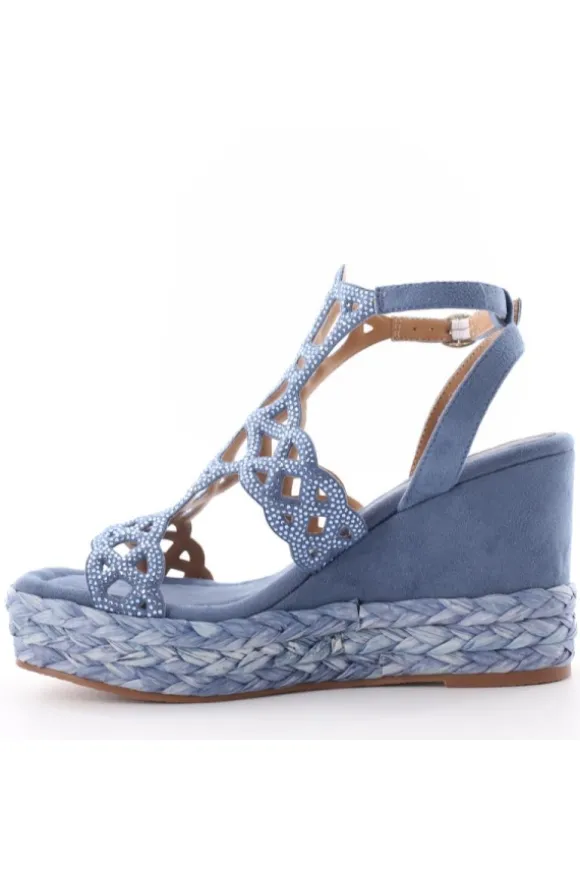 Wcubed Sandalo zeppa 46035 Blu