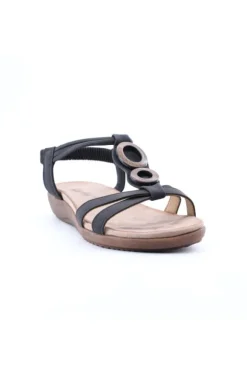 Yasmine Sandalo basso 40134 Negro