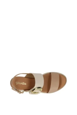 Yasmine Sandalo zeppa 48815 Beige