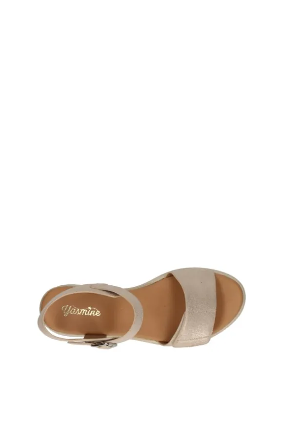 Yasmine Sandalo zeppa 48817 Beige