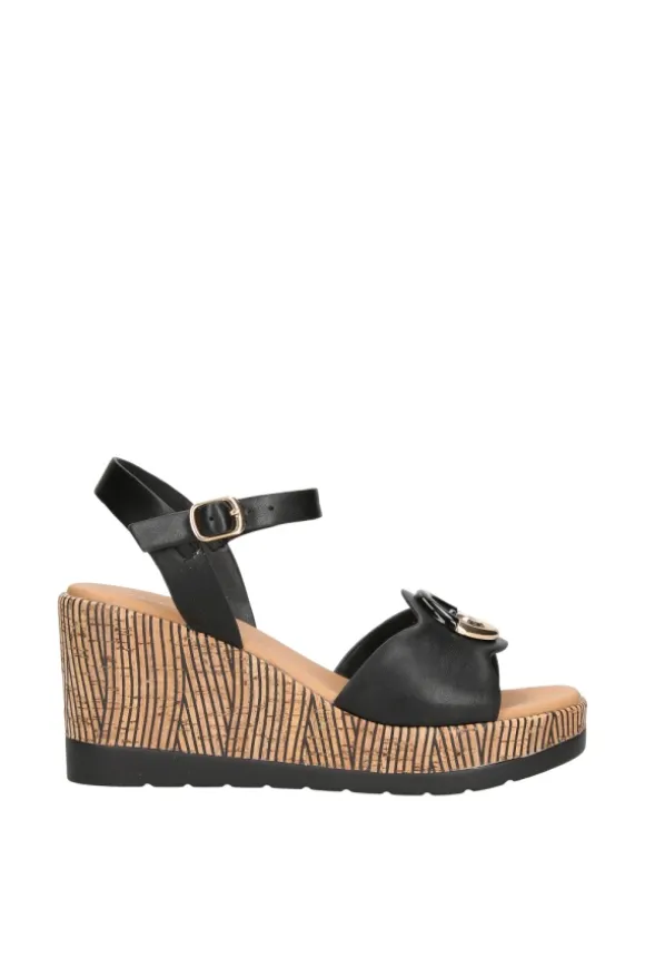 Yasmine Sandalo zeppa 48811 Black