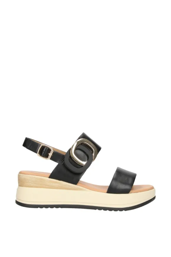 Yasmine Sandalo zeppa 48815 Black