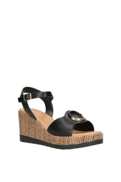 Yasmine Sandalo zeppa 48811 Black