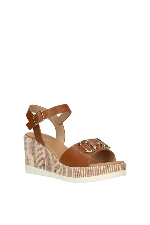 Yasmine Sandalo zeppa 48812 Camel