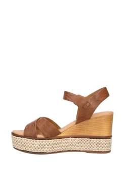 Yasmine Sandalo zeppa 48819 Camel
