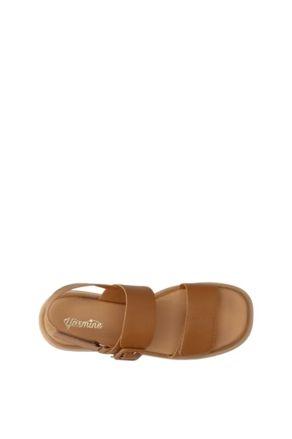 Yasmine Sandalo zeppa 48814 Camel