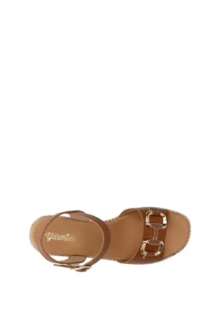 Yasmine Sandalo zeppa 48812 Camel