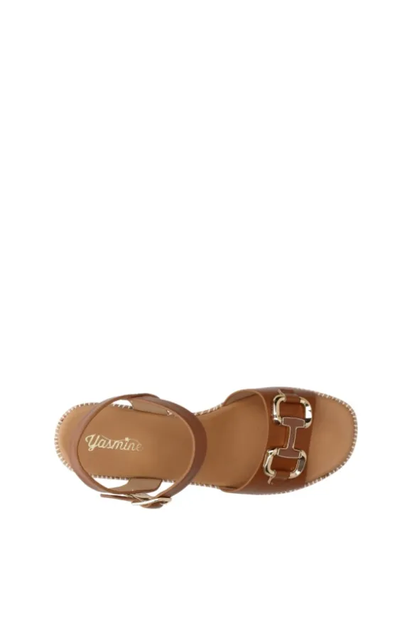 Yasmine Sandalo zeppa 48812 Camel