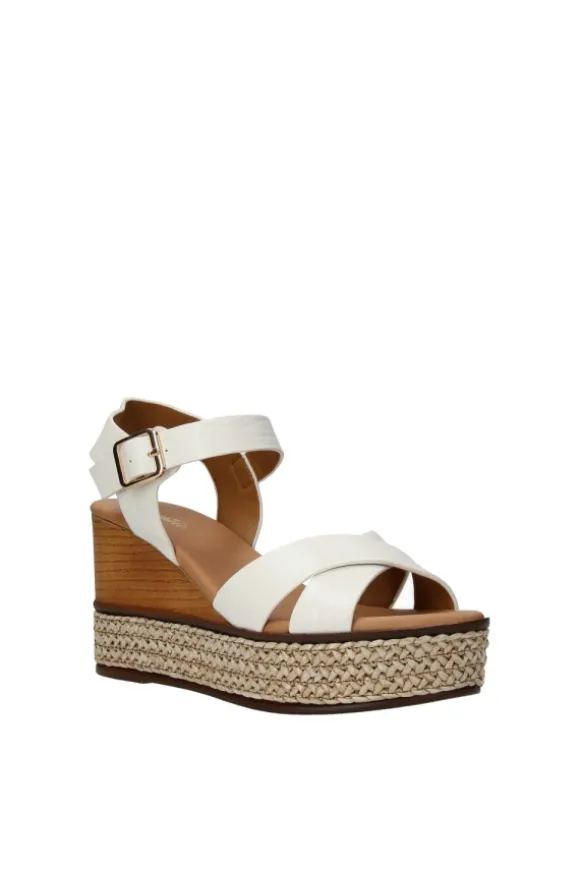 Yasmine Sandalo zeppa 48819 White