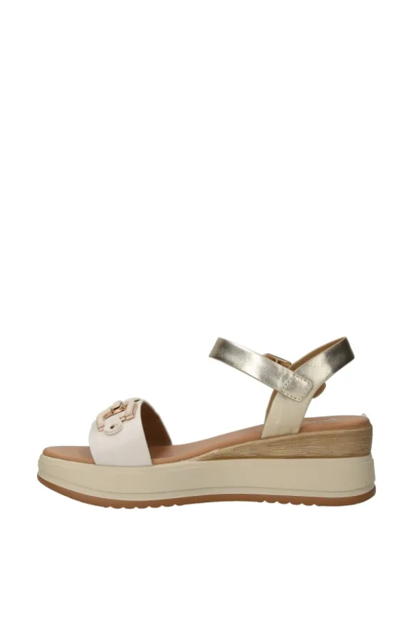 Yasmine Sandalo zeppa 48816 White